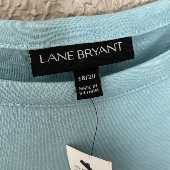 Lane Bryant Dress Womens 22/24 3X Knee Length Shift Pullover Crochet Sleeve Blue - Picture 3 of 6